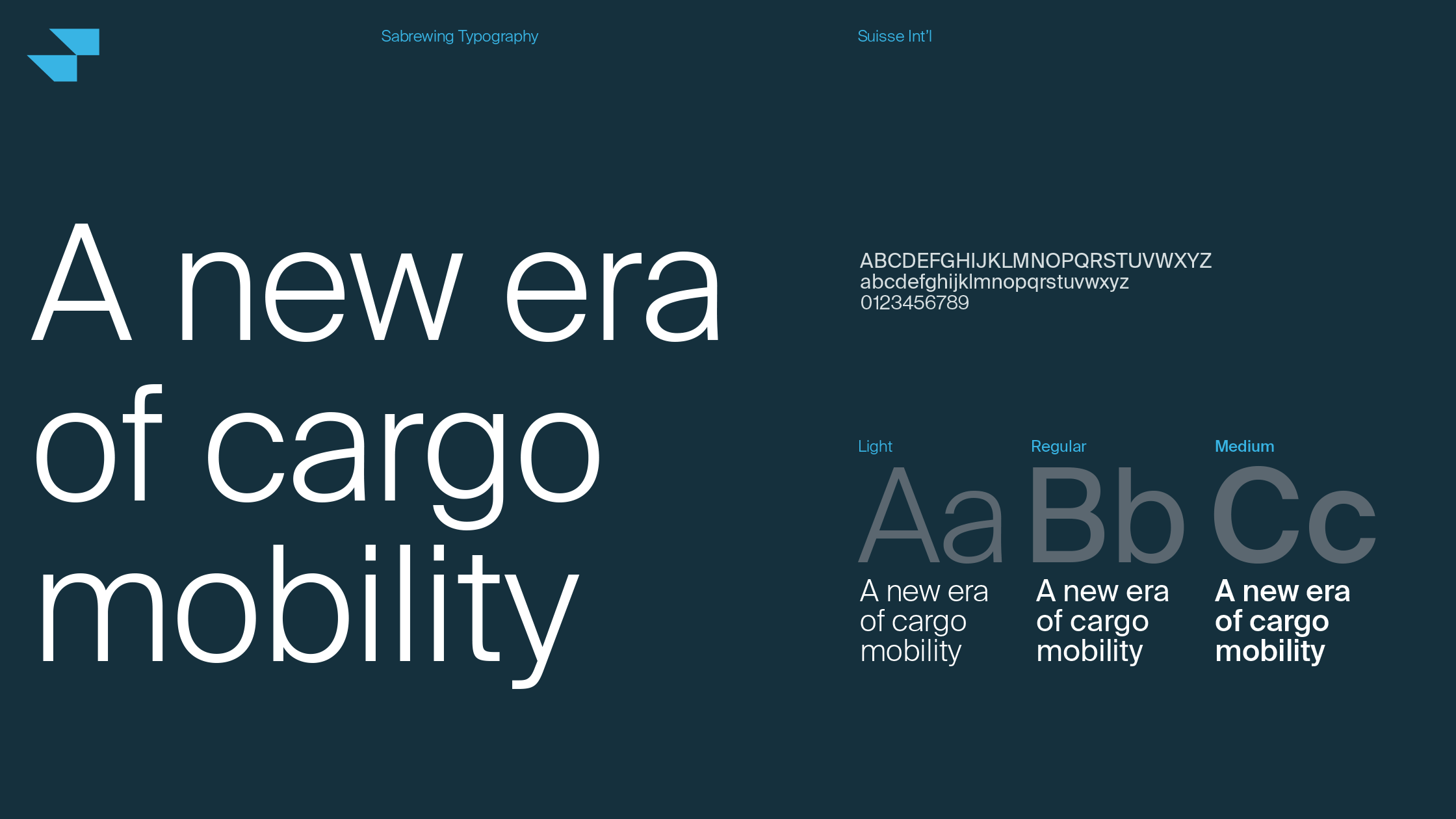 Sabrewing Aircraft brand typeface and typography